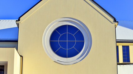 A modern Catholic church on the outskirts of the city.