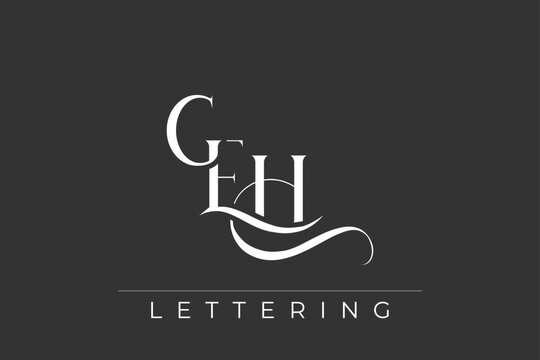 GEH Elegant Monogram Logo Design With Decorative Lettering