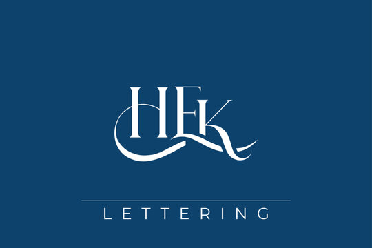 HEK Elegant Monogram Logo Design With Decorative Lettering