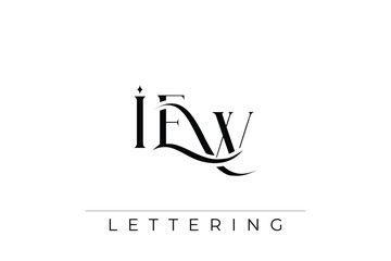 Fototapeta premium IEW Elegant Monogram Logo Design With Decorative Lettering