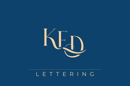 KED Elegant Monogram Logo Design With Decorative Lettering