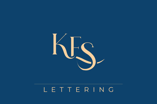 KES Elegant Monogram Logo Design With Decorative Lettering
