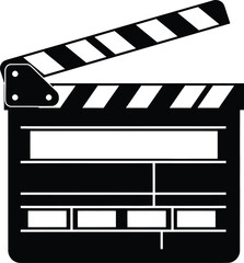 Film Clapperboard Production Slate Vector Illustration