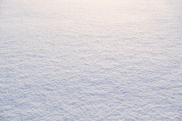 Fresh snow surface catching sunlight and glistening