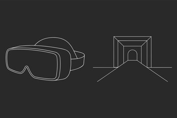Virtual Reality Headset And Immersive Experience Outline