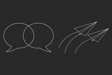 Communication Concepts With Speech Bubbles And Paper Airplanes