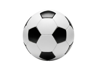 Fototapeta premium Black and white soccer ball isolated on transparent background