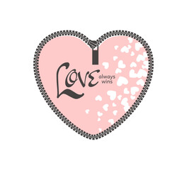 Heart print. Shirt with graphic design in shape hearts. Tshirt with slogan love for girl. Hearth icon. Tee prints. Quote t for women. Woman text. Sketch girly word. Pattern font. Vector illustration