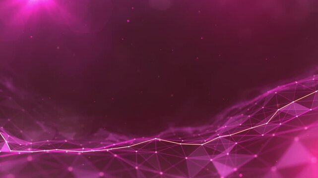 Abstract Digital Data Network Plexus Technology Background Loop &ndash;  Blockchain, 4K