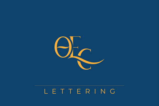 OEC Elegant Monogram Logo Design With Decorative Lettering