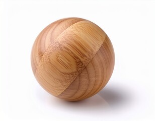 simple round wooden toy isolated on a white background
