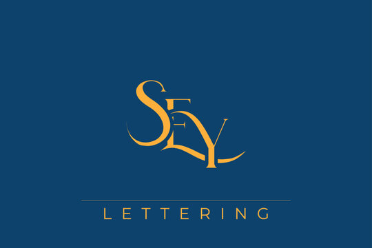 SEY Elegant Monogram Logo Design With Decorative Lettering