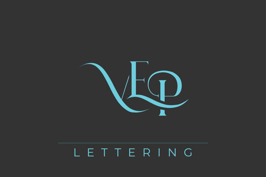 VEP Elegant Monogram Logo Design With Decorative Lettering