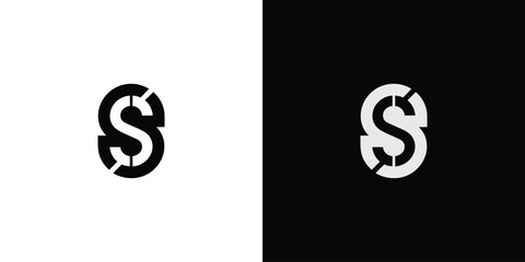 s initial monogram vector icon illustration
