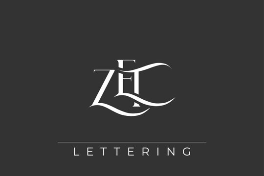 ZET Elegant Monogram Logo Design With Decorative Lettering