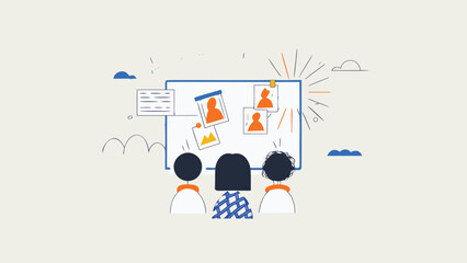 Team collaboration and creative brainstorming in modern workspace