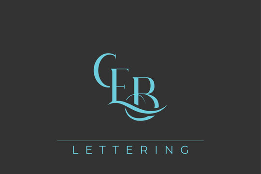 CEB Elegant Monogram Logo Design With Decorative Lettering