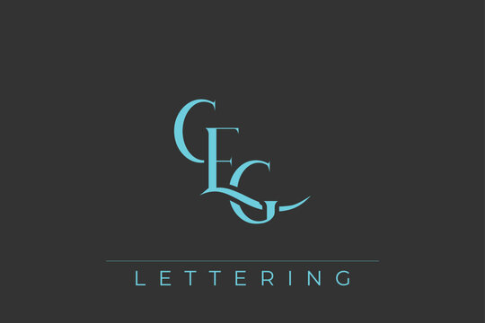 CEG Elegant Monogram Logo Design With Decorative Lettering
