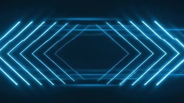 Abstract Neon Lights Background with Zigzag Patterns