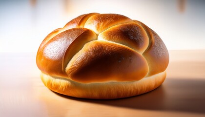 freshly baked soft bread roll with a golden brown crust and fluffy interior for culinary uses