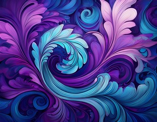 Fototapeta premium purple and blue wallpaper with a swirly design