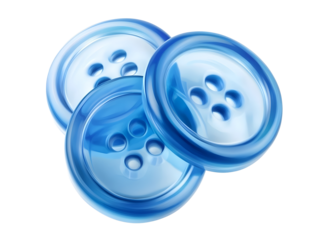 blue button bead isolated on transparent background