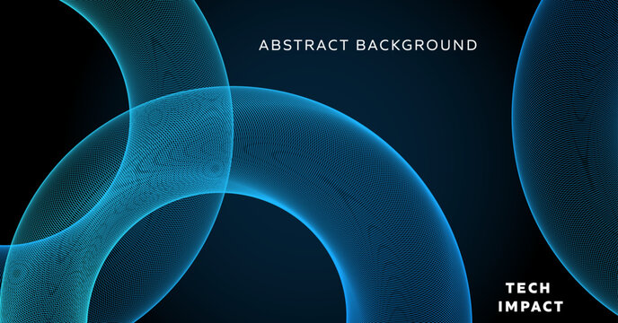 Abstract blue technical mesh for social media post, email newsletter header or blog featured image for information technology and internet services