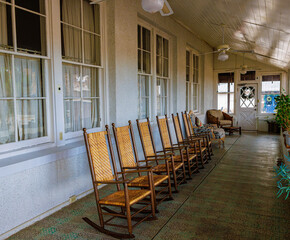 Sitting Area in Historic Hotel, Fort Davis, Texas, USA