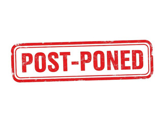 Post-poned stamp icon isolated on transparent background