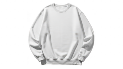 White sweatshirt isolated on transparent background