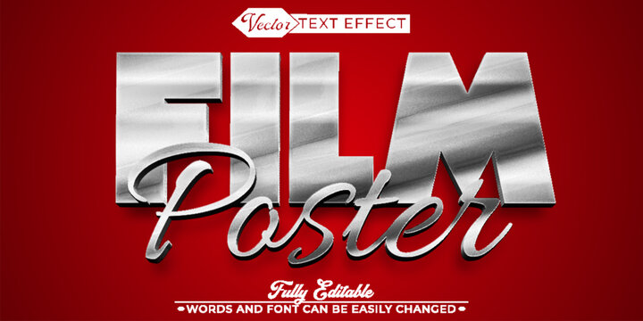  Film Poster Cinematic Vector Fully Editable Smart Object Text Effect