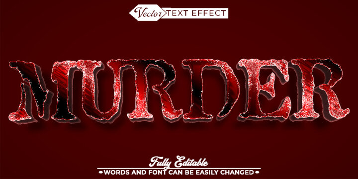  Murder Crime Thriller Vector Fully Editable Smart Object Text Effect