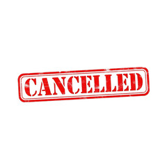 Cancelled stamp icon isolated on transparent background