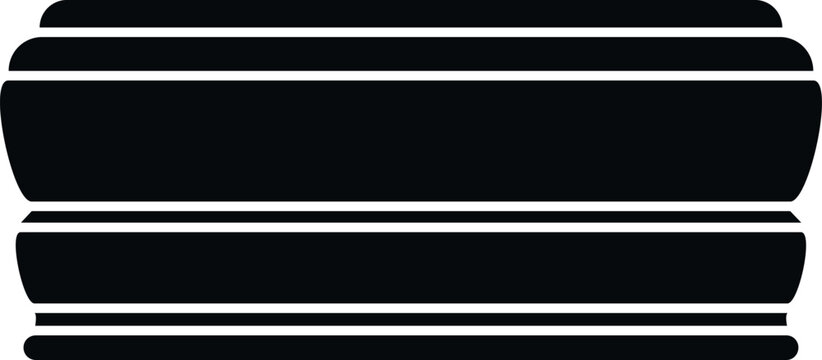 Coffin or casket black silhouette symbolizing death, funeral, and burial