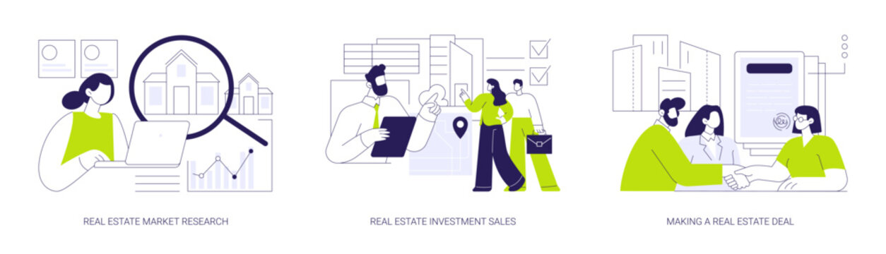 Real estate job isolated cartoon vector illustrations se