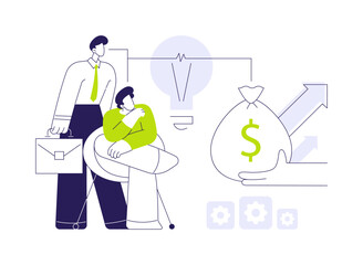 Funding rounds abstract concept vector illustration.