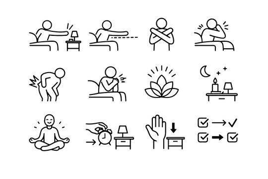 Avoid icons safety overreach cue vector prevention icon crossed bedside arm extended