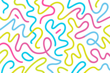 Colorful abstract wavy line pattern in pastel shades