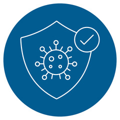 Protective Immune System Support Icon, Strengthen Your Immunity, Natural Defense Boost, Complete Immune Care