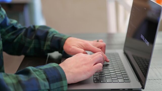 Middle Aged Coder Man Vibe Coding in Artificial Intelligence Infused Integrated Development Environment - Software Engineer Uses AI Based IDE Concept