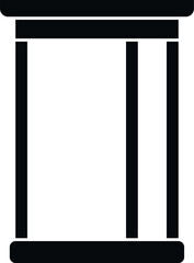 Naklejka premium Minimalist icon depicting an ancient column or pillar structure