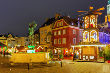 Old Market Square in Poznan, Poland at Christmas