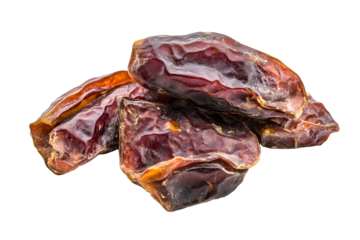 Dried date fruits isolated on white background