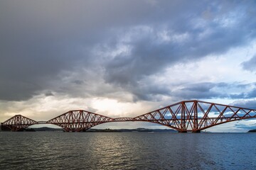 Obraz premium Forth Bridge, Queensferry Crossing, Forth Estuary, Scotland, UK