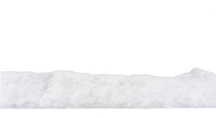 Snow border isolated on transparent background.