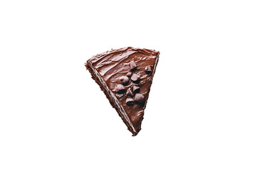 Chocolate Salted Caramel cake served in plate isolated on white background top view of baked food indian dessert