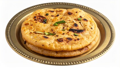 Puran Poli Maharashtrian Sweet Flatbread. Traditional Indian Food