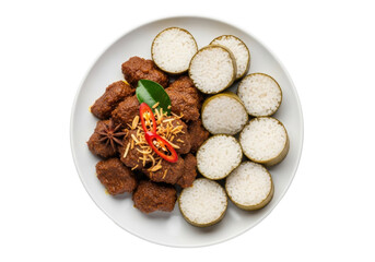 Fototapeta premium ramadan feast: fried meat bites with sliced bread platter