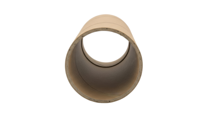 Empty cardboard tube placed on a plain white background ready for various uses around the home and office