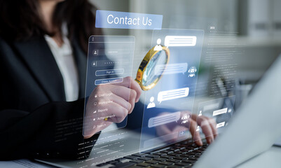 A user interface showing a conversational AI chatbot providing customer service. This virtual assistant answers user questions and provides support through an online platform. Fermion